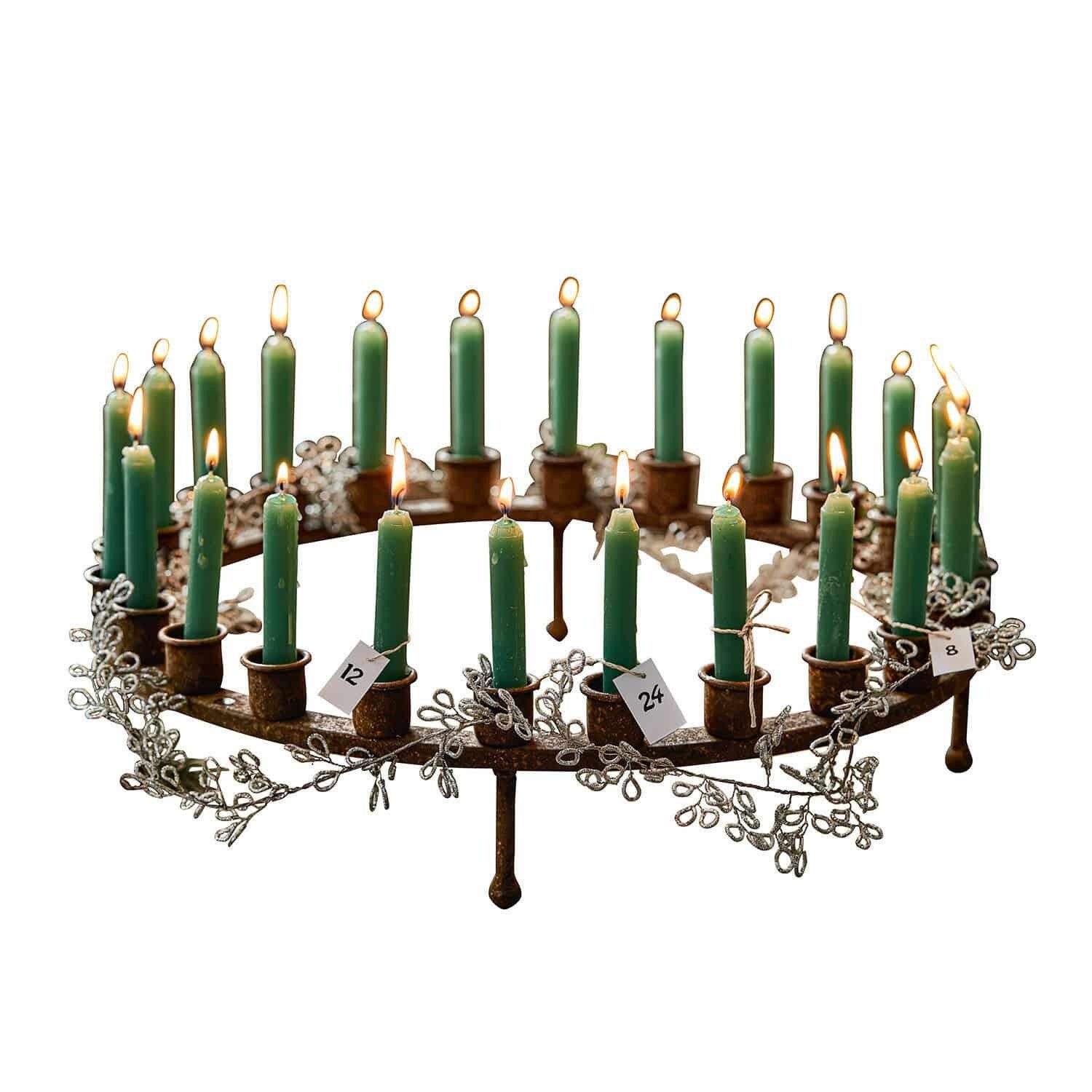 Mirabeau Adventskalender Kerzenkranz Margarit antikbraun günstig online kaufen