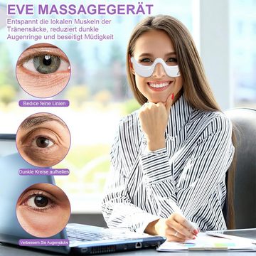 Brücke Gesichtsmassagegerät Intelligentes Augenmassagegerät, Augenschutzgerät, Augenthermomassage, 3 Intensitätsstufen, Tränensäcke, Augenringe, schöne Augen, Augen-Spa