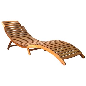 vidaXL Wellnessliege Gartenliege Sonnenliege Relaxliege Holzliege ergonomisch mit Auflage r