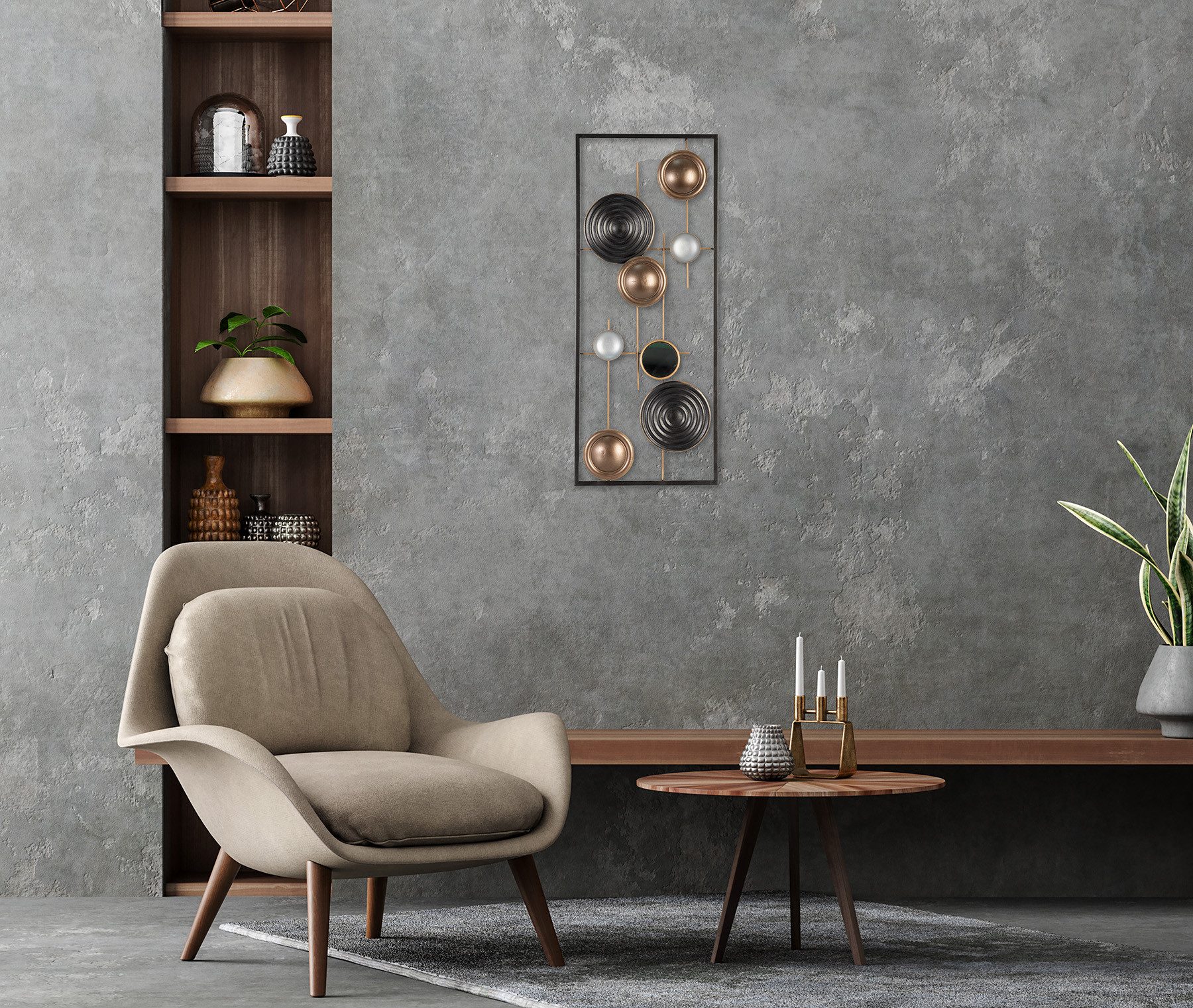 Bönninghoff Metallbild ABSTRAKT 25x61 cm – Deko modern