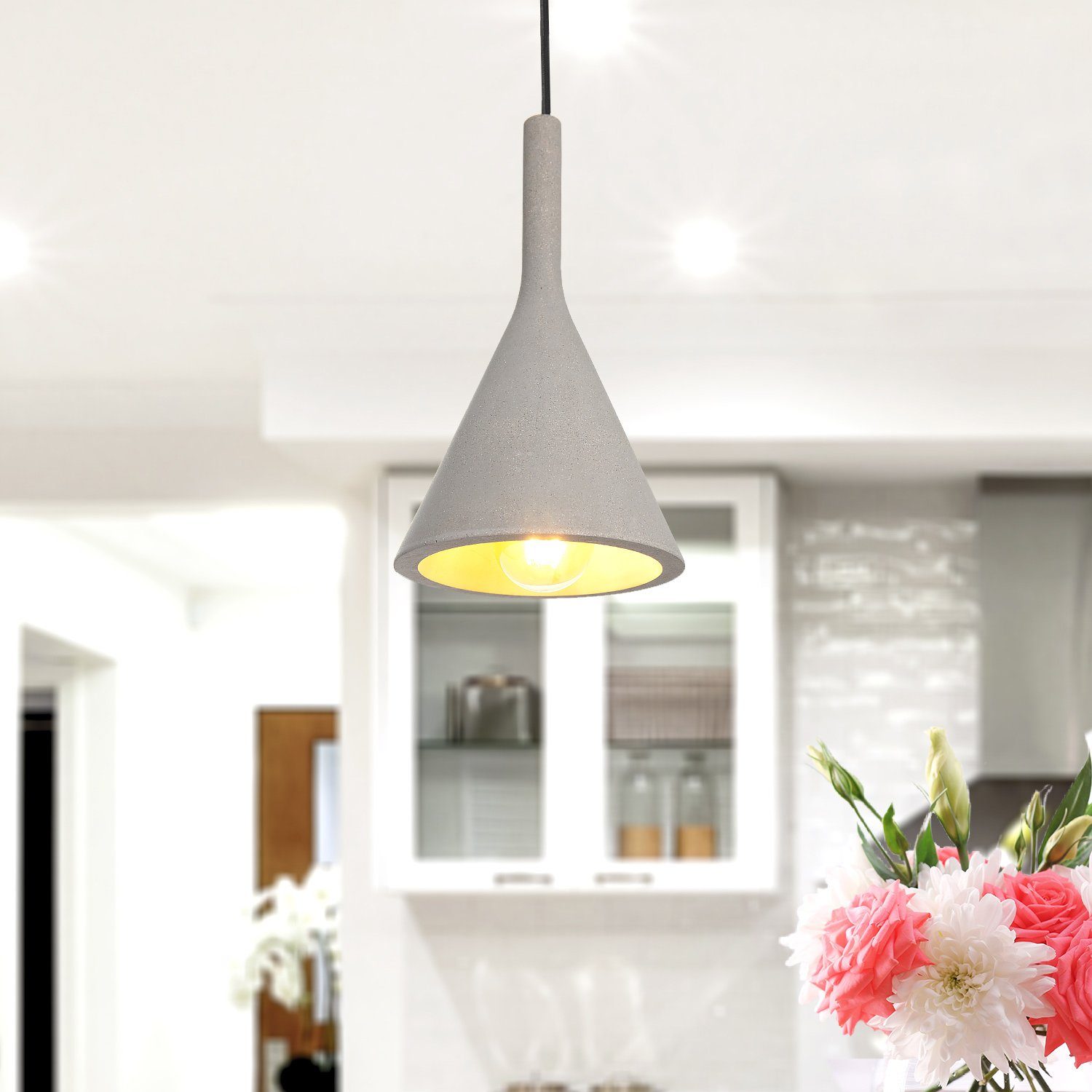 Paco Home Pendelleuchte CLOUCH, ohne Höhenverstellbar LED, Leuchtmittel, Lampe Wohnzimmer Küche, E27, Esszimmer Für