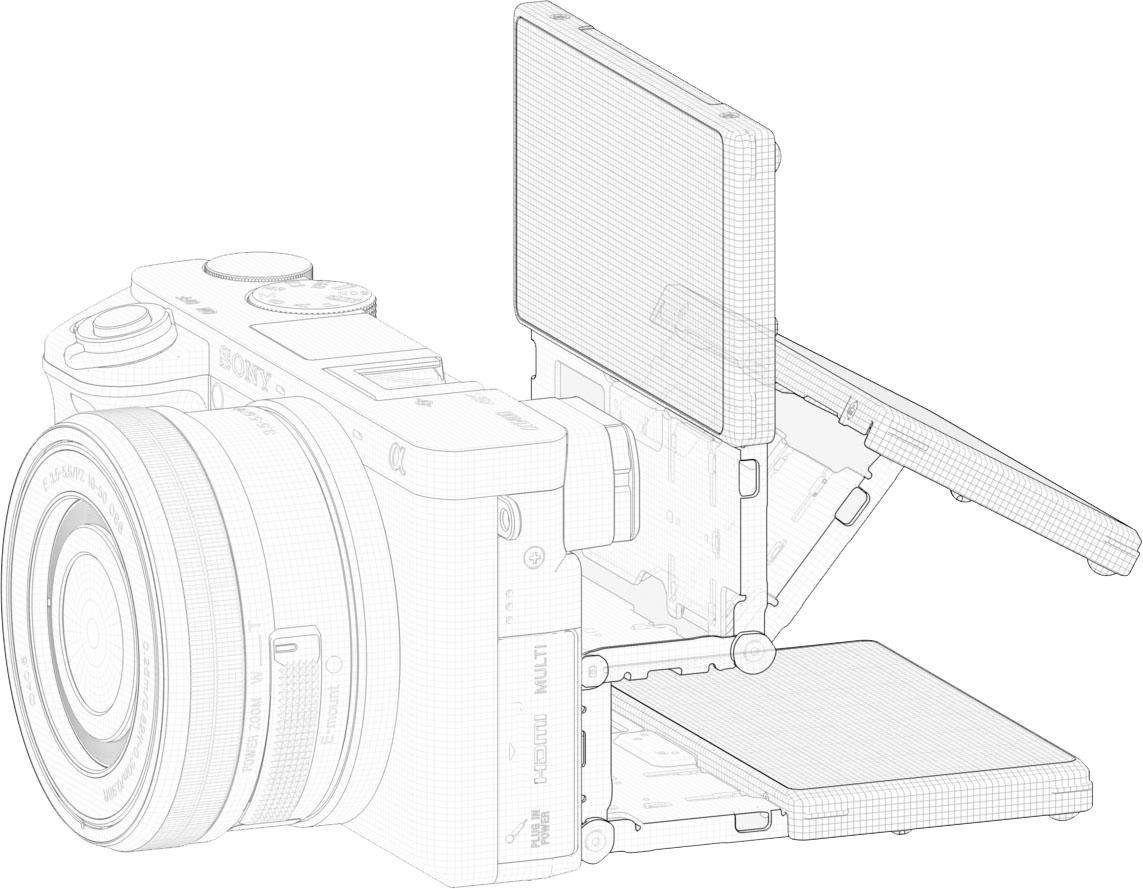 Sony ILCE-6400B - Alpha 6400 E-Mount nur Gehäuse) Systemkamera MP, (24,2 180° Video, Klapp-Display, NFC, 4K