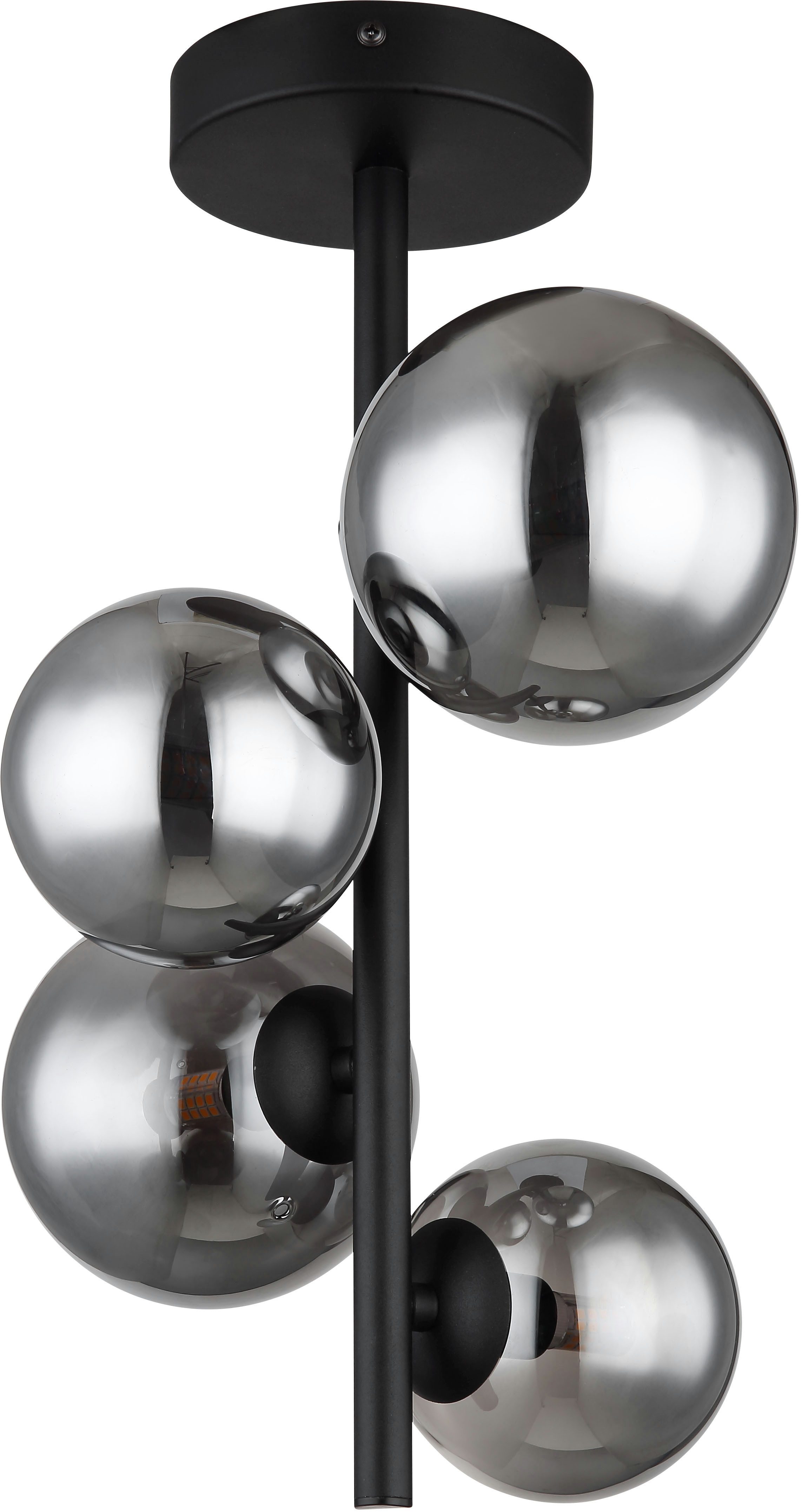GLOBO LIGHTING Deckenleuchte RIHA, Leuchtmittel wechselbar, Warmweiß, Deckenlampe/Wohnzimmer/Schlafzimmer/modern