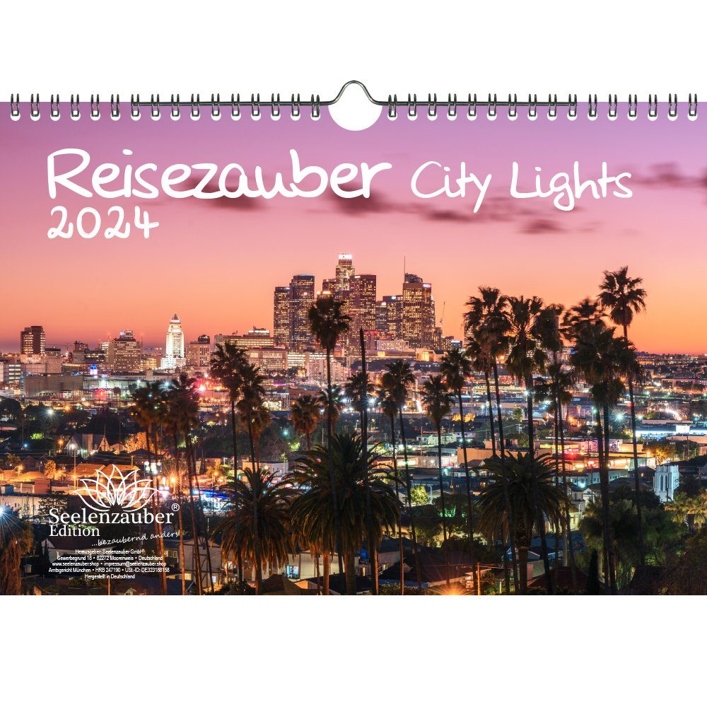 Seelenzauber Wandkalender Städtezauber City Lights DIN A4 Kalender für