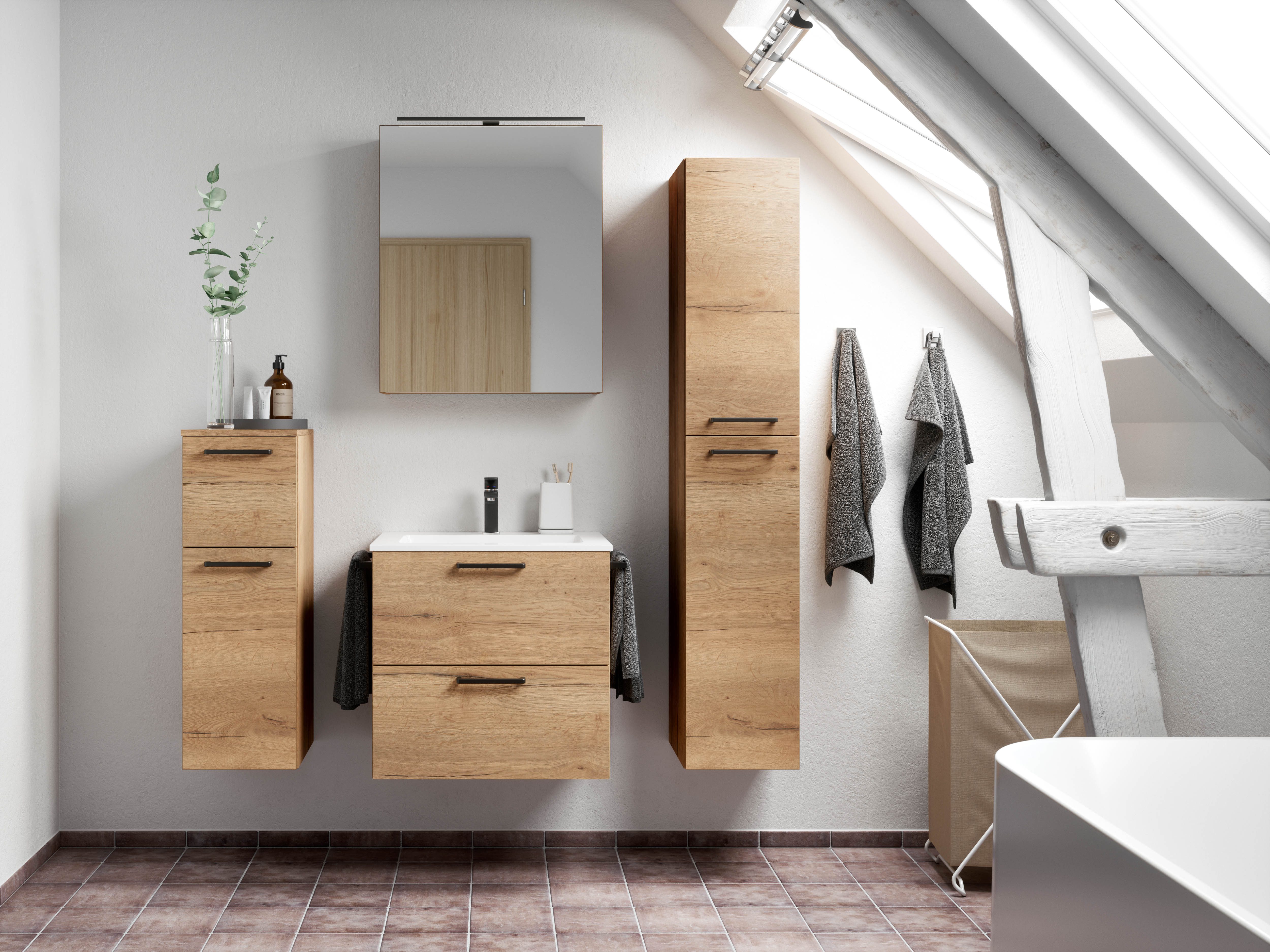 nobilia® Badmöbel-Set Tolvina, (4-St., vormontiert, mit günstig online kaufen