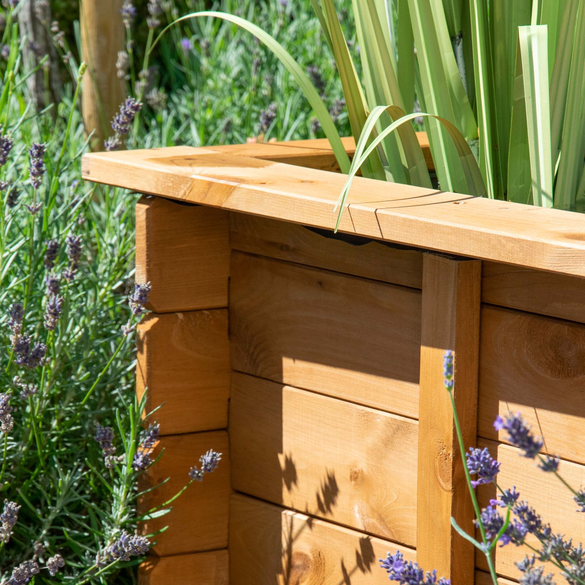 dobar Raised Pond Square Raised Pond "Square" incl. pond liner, pine