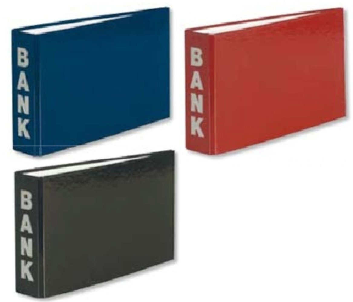 Stylex Schreibwaren Bankordner 3 Bankordner 140x250mm Ordner für Kontoauszüge blau bourdeaux schwarz