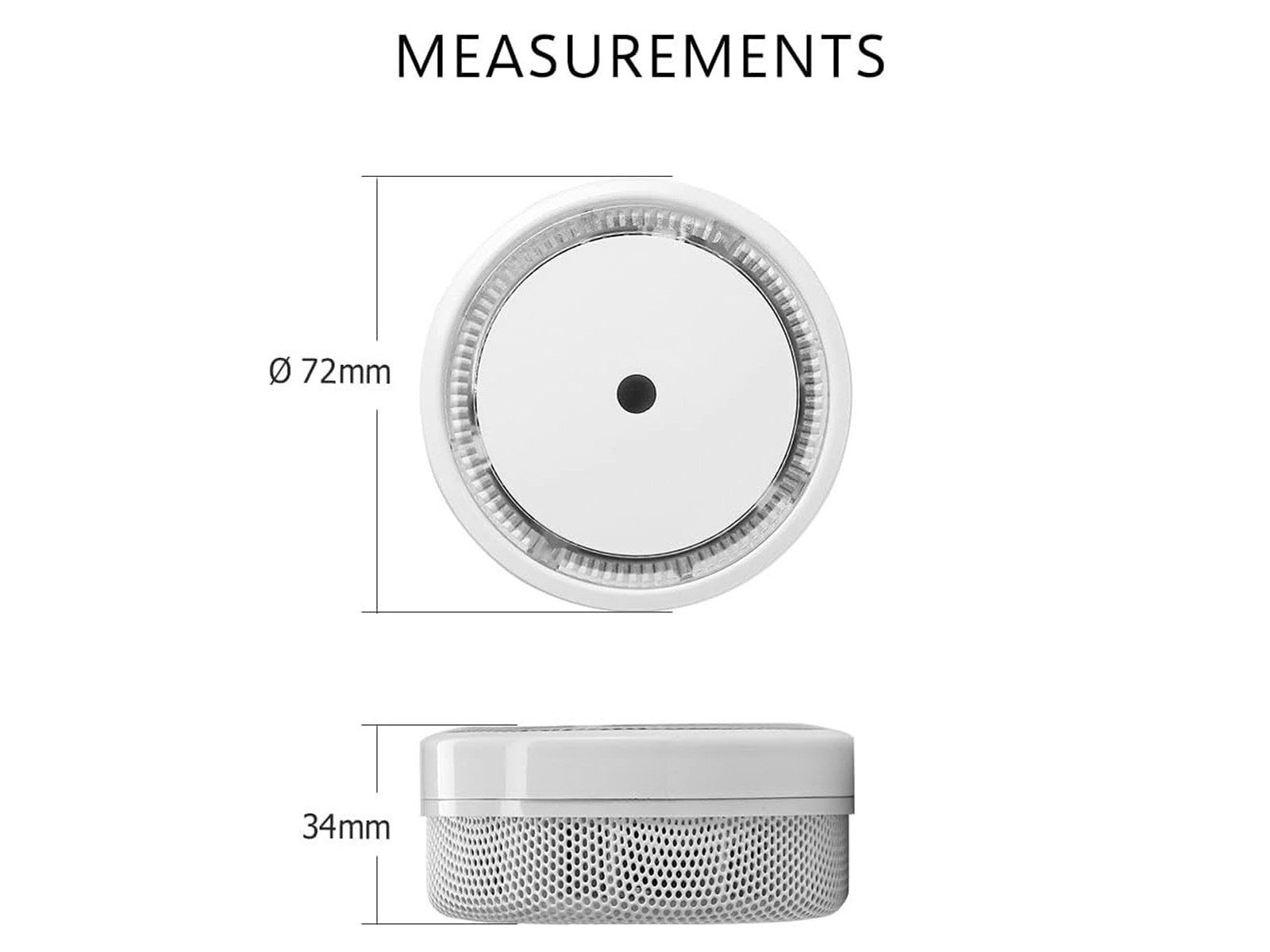 Elro Rauchmelder (Optischer Rauchwarnmelder Mini mit 10 Jahres Batterie, VdS Zertifikat)