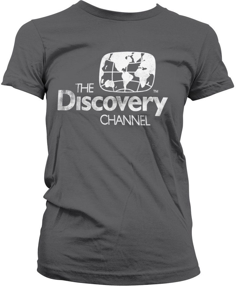 Discovery T-Shirt Distressed Logo Girly Tee