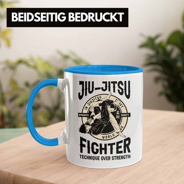 Trendation Tasse Jiu Jitsu Tasse Geschenk für Kampfsportler Geschenkidee Technik über