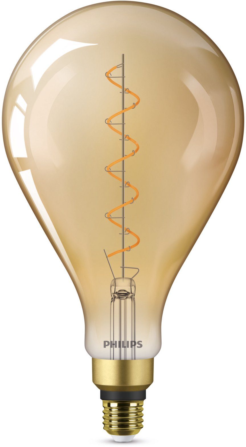 Philips LED-Leuchtmittel Vintage, 1 1er LED non-dim 25W gold Lampe St., XL-Standard E27 E27, Warmweiß