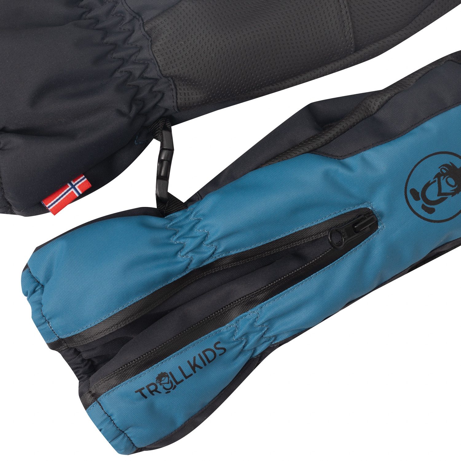 TROLLKIDS Skihandschuhe KIDS RAULAND MITTEN robuster, wasserdichter Fausthandschuh, mit unterlegtem Reißverschluss – Bild 4 von 4