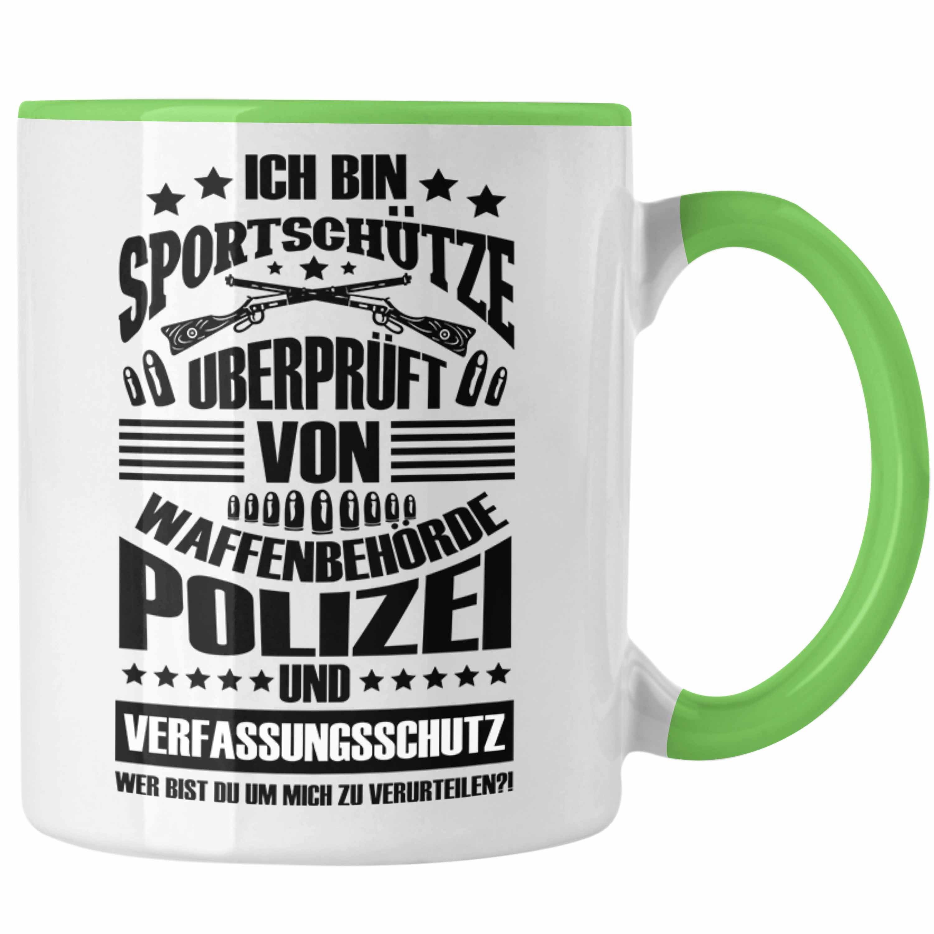 Trendation Tasse Lustige Schießen-Tasse für Sportschützen Geschenk Ich Bin Sportschütze Grün