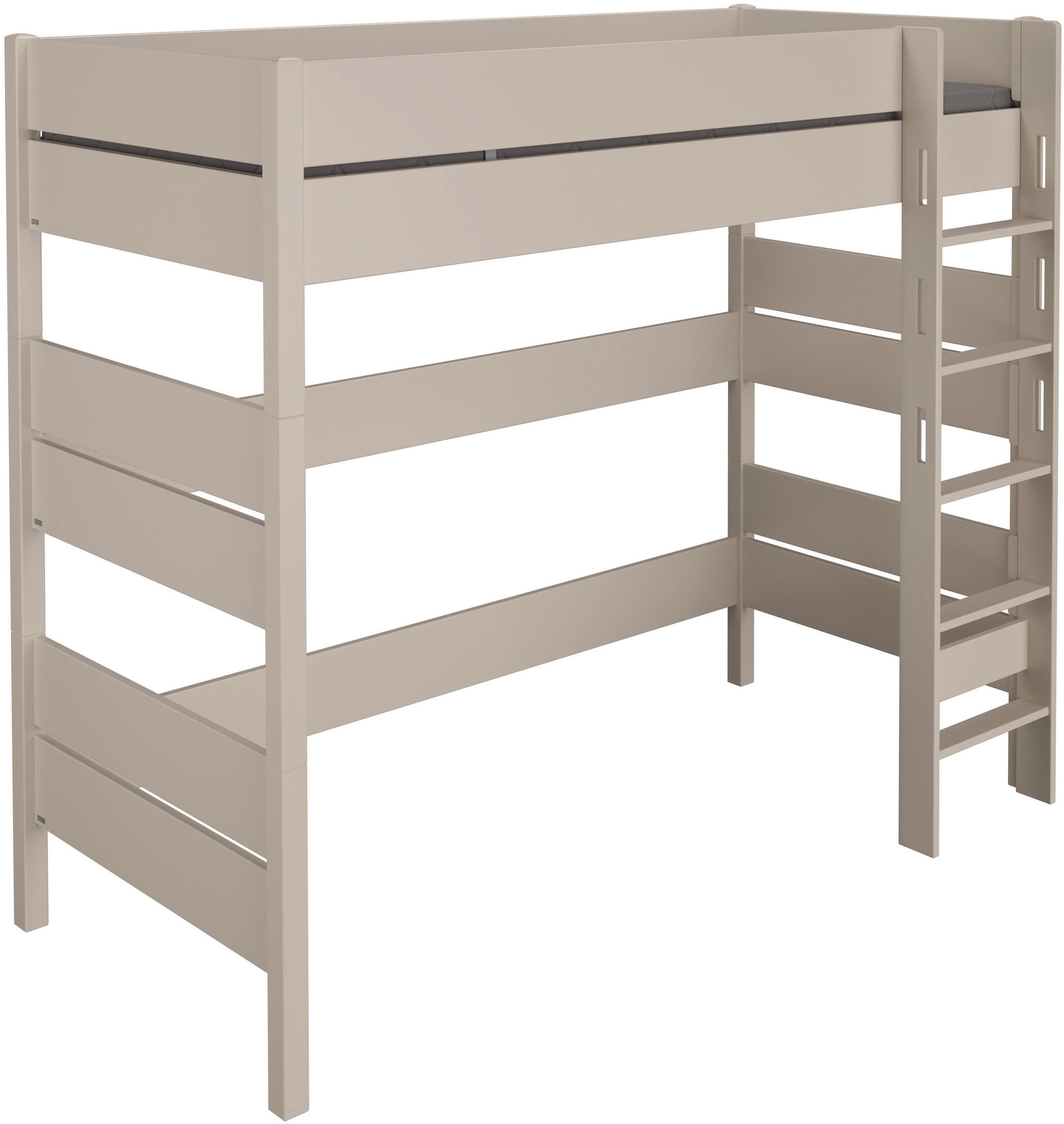 PAIDI Spielbett TIAGO in verschiedenen Größen und Farben, Hochbett mit Leiter (Höhe 180 cm, 120kg Tragkraft, 5 Jahre Garantie), Rausfallschutz, geprüfte Sicherheit, umbaubares Bett mit Massivholz