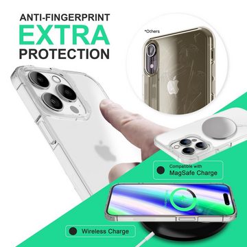 Nalia Smartphone-Hülle Apple iPhone 14 Pro, Matte Klare Harte Hülle / Semi-Transparent / Anti-Fingerabdruck Cover