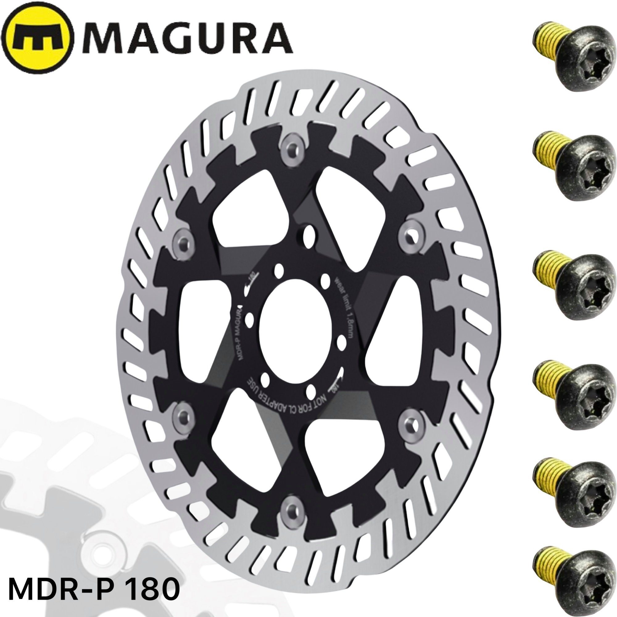 Magura Scheibenbremse Magura Fahrrad MTB E-Bike Floating Bremsscheibe MDR-P 6-Loch 180mm