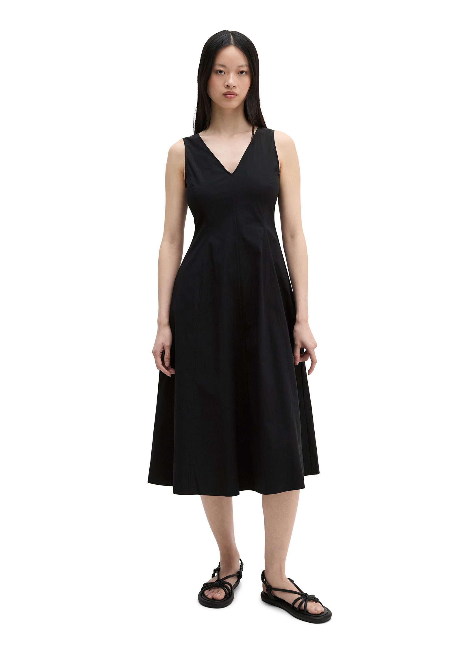 Marc O'Polo Sommerkleid mit ausgestelltem Rock aus Popeline-Stretch – Bild 4 von 5