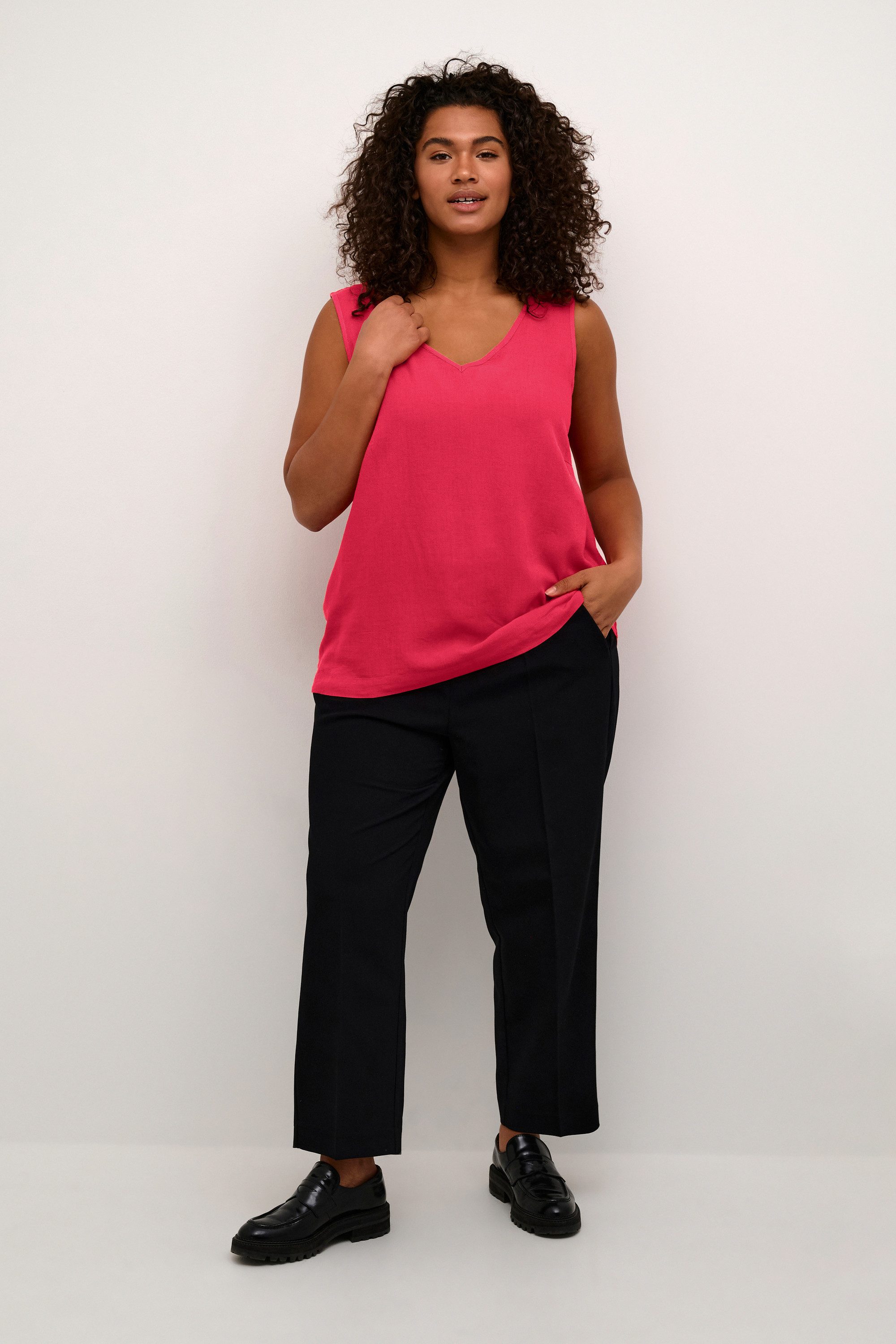 KAFFE Curve Blusentop Ärmellose Bluse KCmille günstig online kaufen