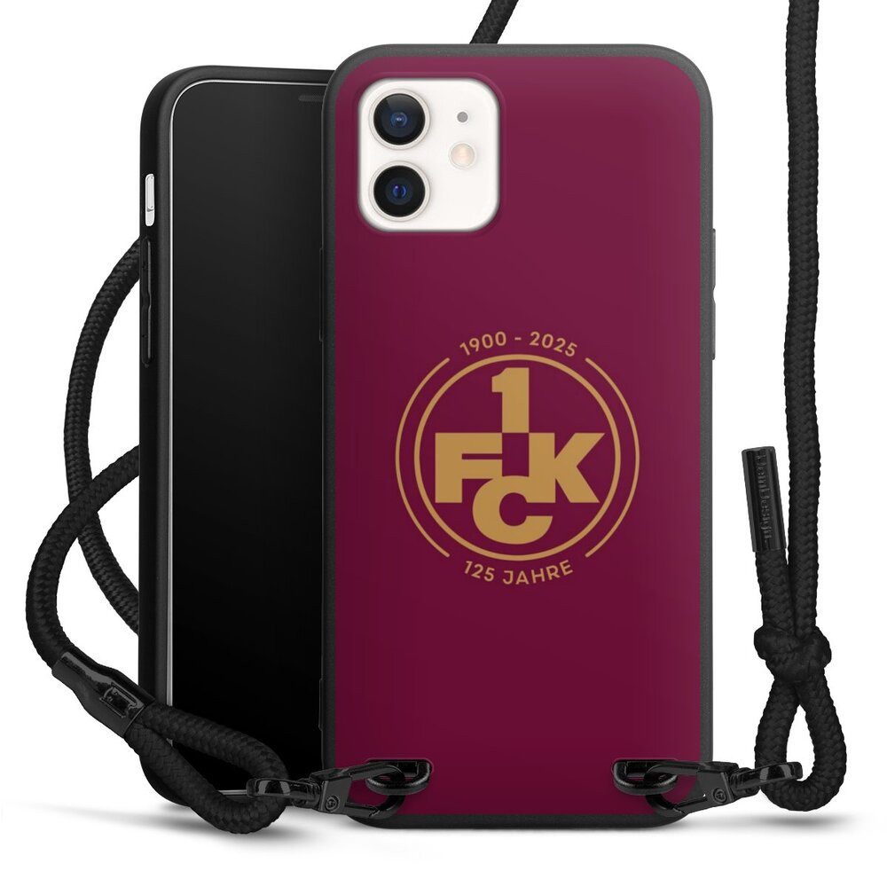 DeinDesign Handyhülle 1. FC Kaiserslautern 1. FCK 125 Jahre 1. FCK 125. Jubiläum, Apple iPhone 12 Premium Handykette Hülle mit Band Case zum Umhängen