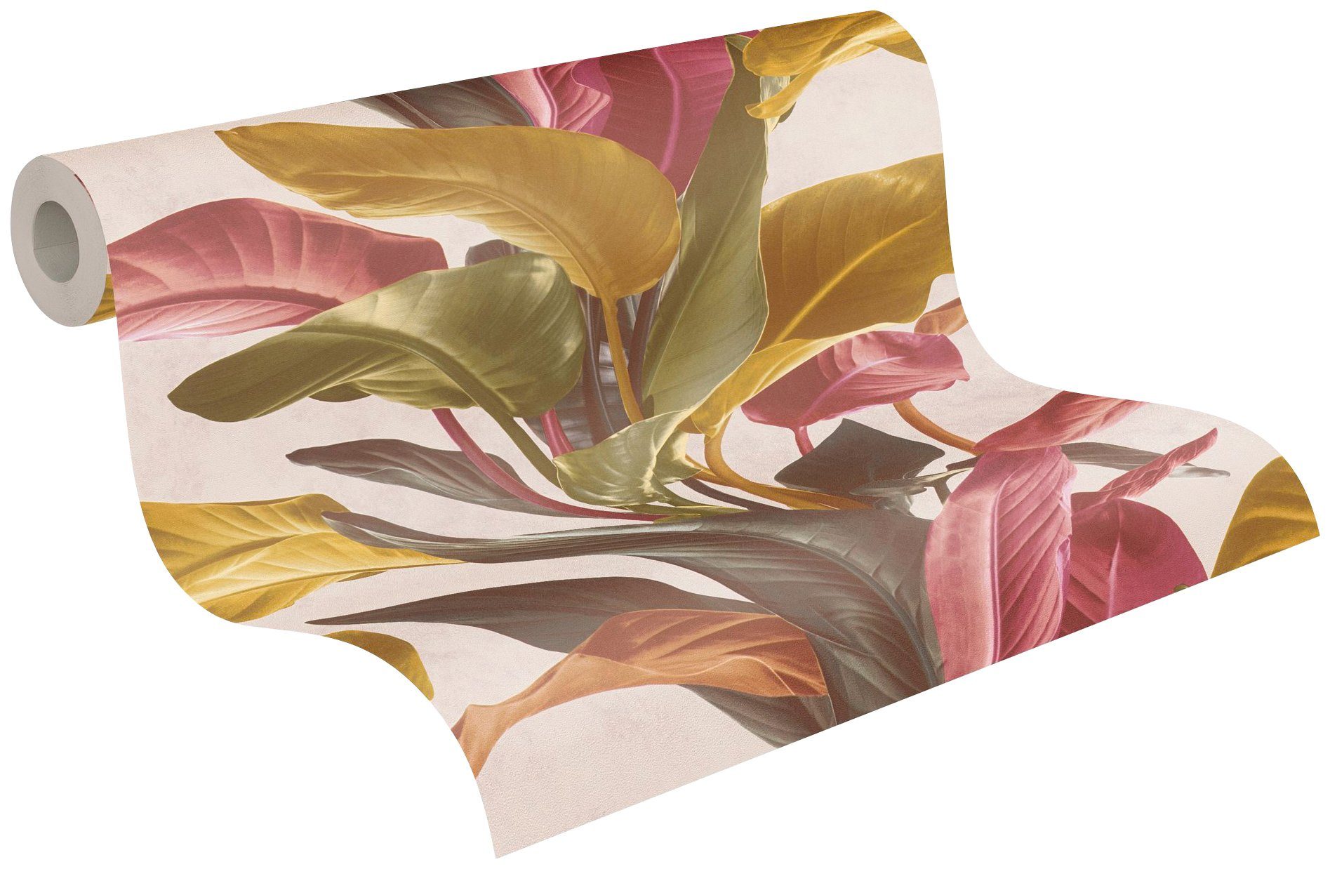 living walls Vliestapete Metropolitan Stories, Antonio Barcelona, leicht strukturiert, floral, tropisch, botanisch, Tapete Blumen Tapeten Wohnzimmer Schlafzimmer Küche modern Design Büro