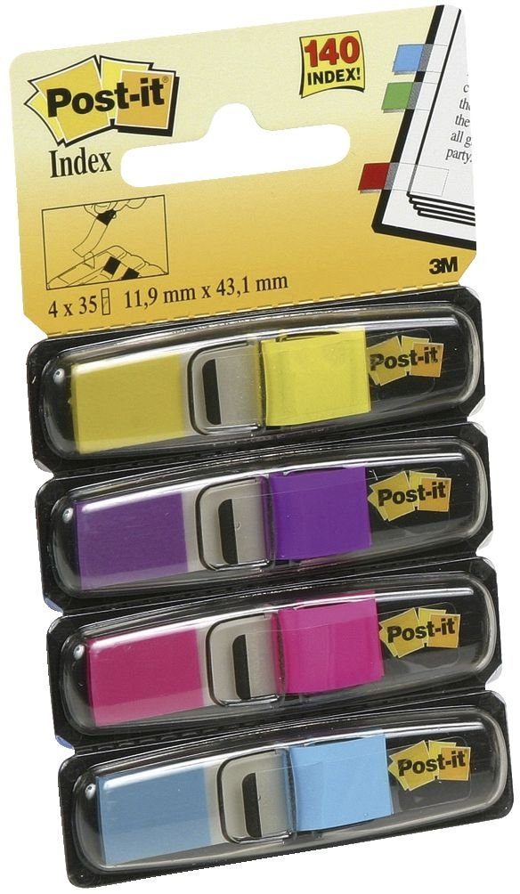 Post-it® Marker Post-it Haftmarker Index Mini, 11,9 x 43,2 mm, 4-farbig