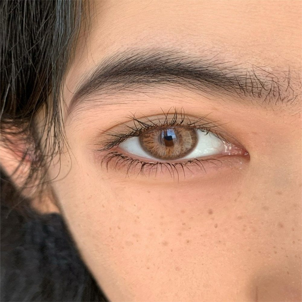 KokoLenses Jahreslinsen Farbige Kontaktlinsen Braun deckend weiche Augen Linsen ohne Sehstärke, Wunderschöne Braune Jahreslinsen natürliche Kontaktlinsen Damen Herren