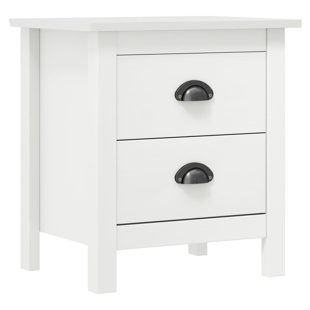 Nachttisch Hill Range Weiß 46ã35ã49,5 Cm Massivholz Kiefer günstig online kaufen