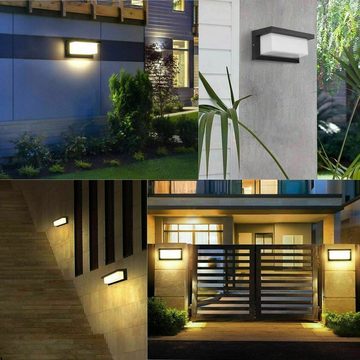 LETGOSPT Außen-Wandleuchte 18W LED Wandleuchte mit Bewegungsmelder, Modern Außen Innen lampe, LED fest integriert, Wasserdicht IP65 Wandlampe, Modern Außenlampe für Terrasse Eingang