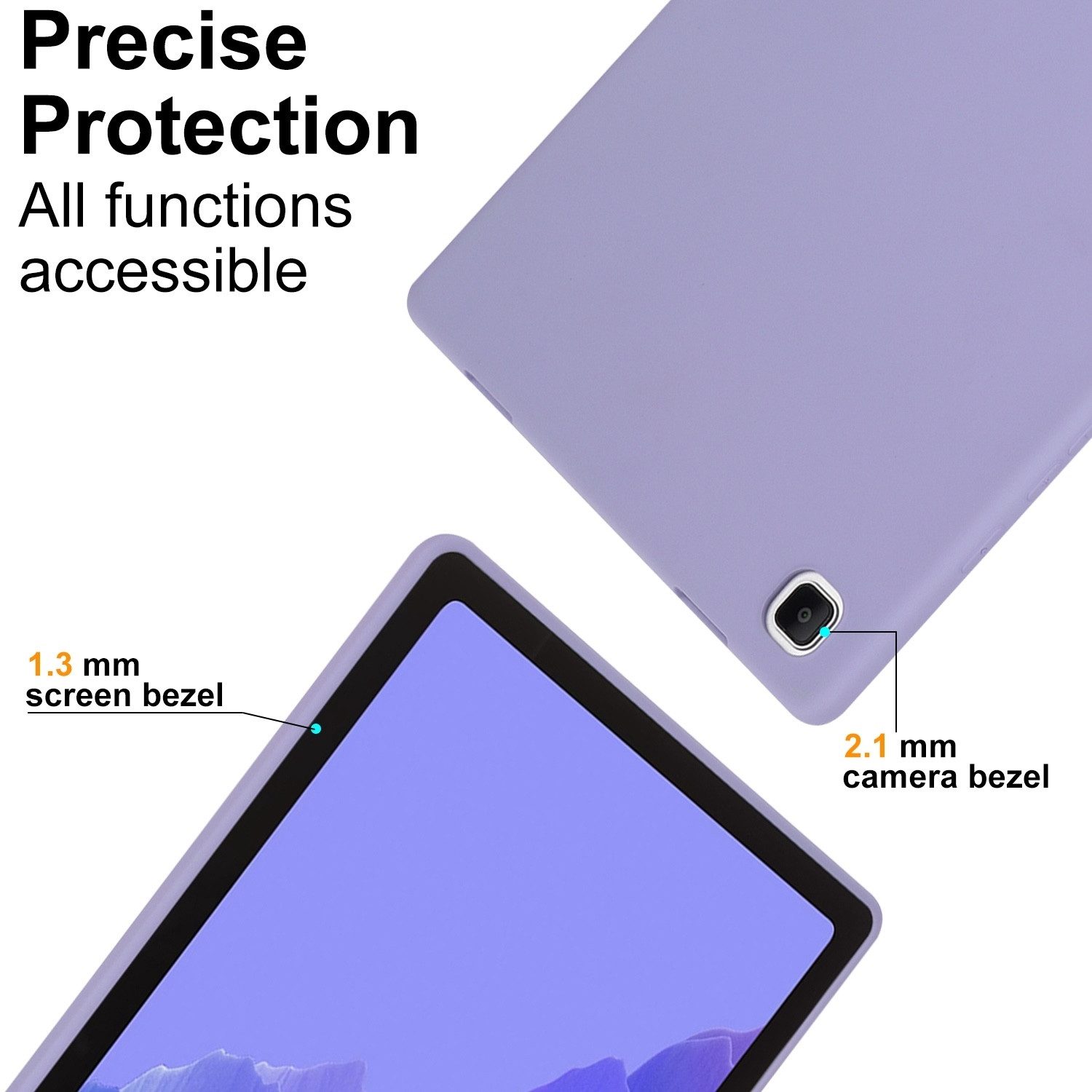 Wigento Tablet-Hülle Für Samsung Galaxy Tab A9 TPU Silikon Hülle Ultra dünn Lila