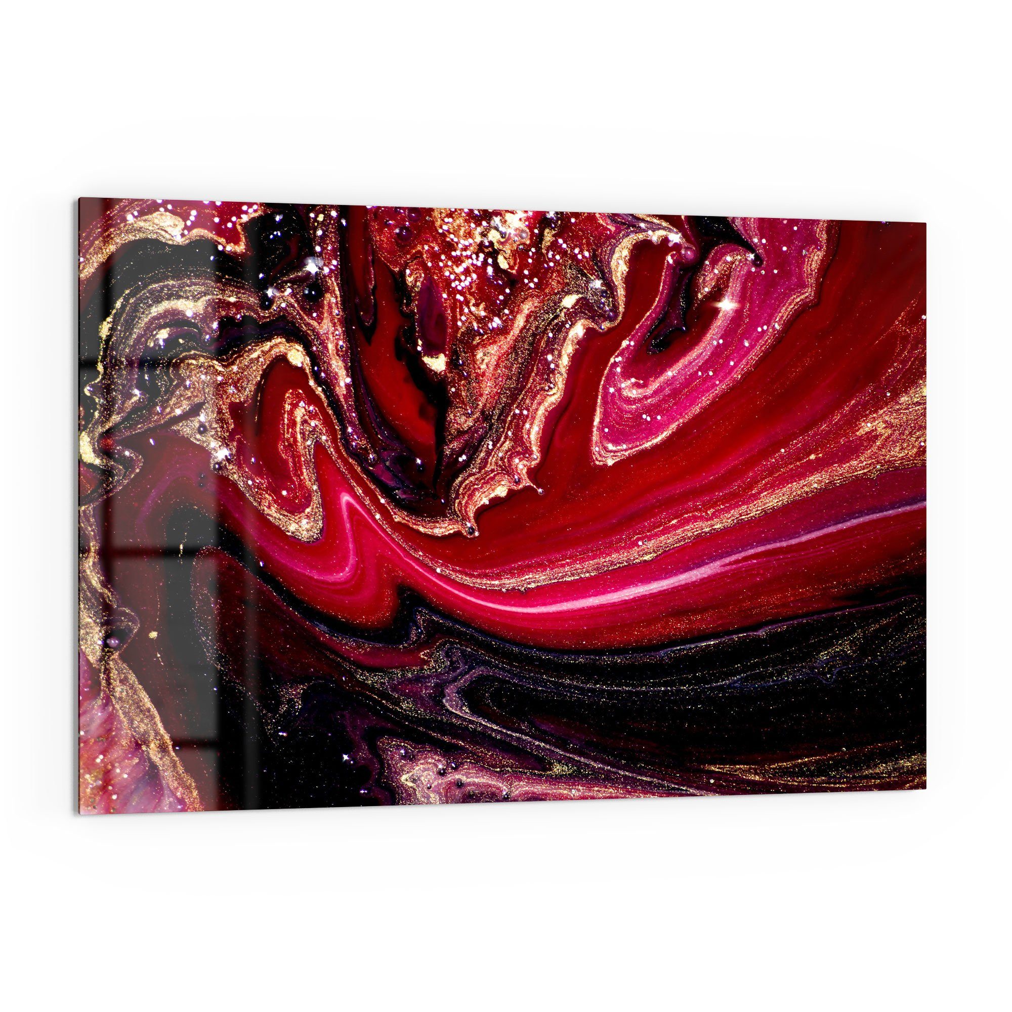 DEQORI Küchenrückwand 'Marmor-Lavafluss', Glas Spritzschutz Badrückwand Her günstig online kaufen