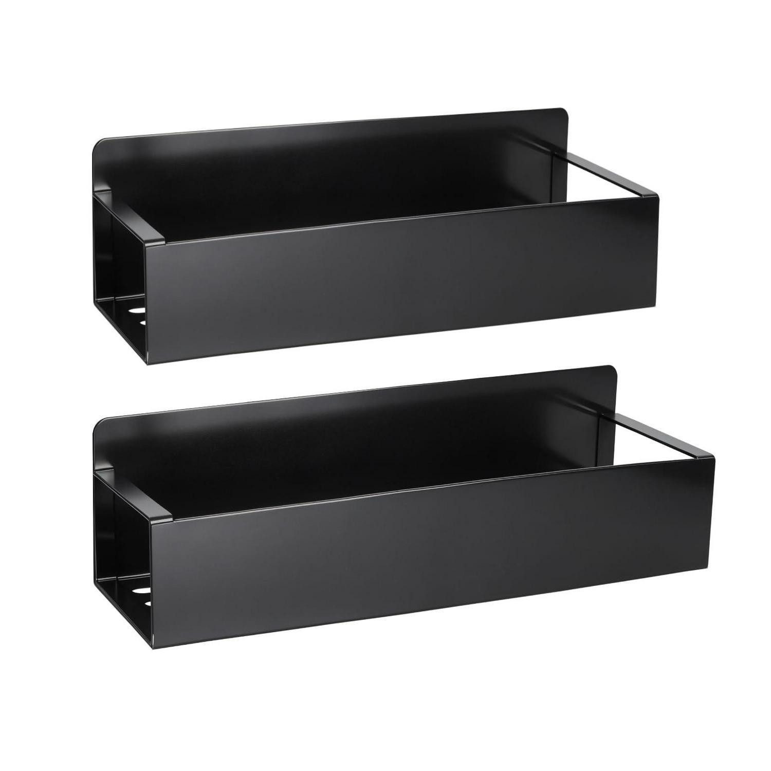LuxusKollektion Gewürzregal Magnetisches Gewürzregal 2er Set Schwarz, 2-tlg.