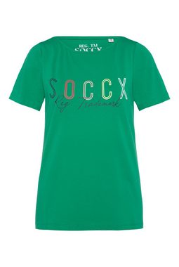 SOCCX Rundhalsshirt mit U-Boot-Ausschnitt