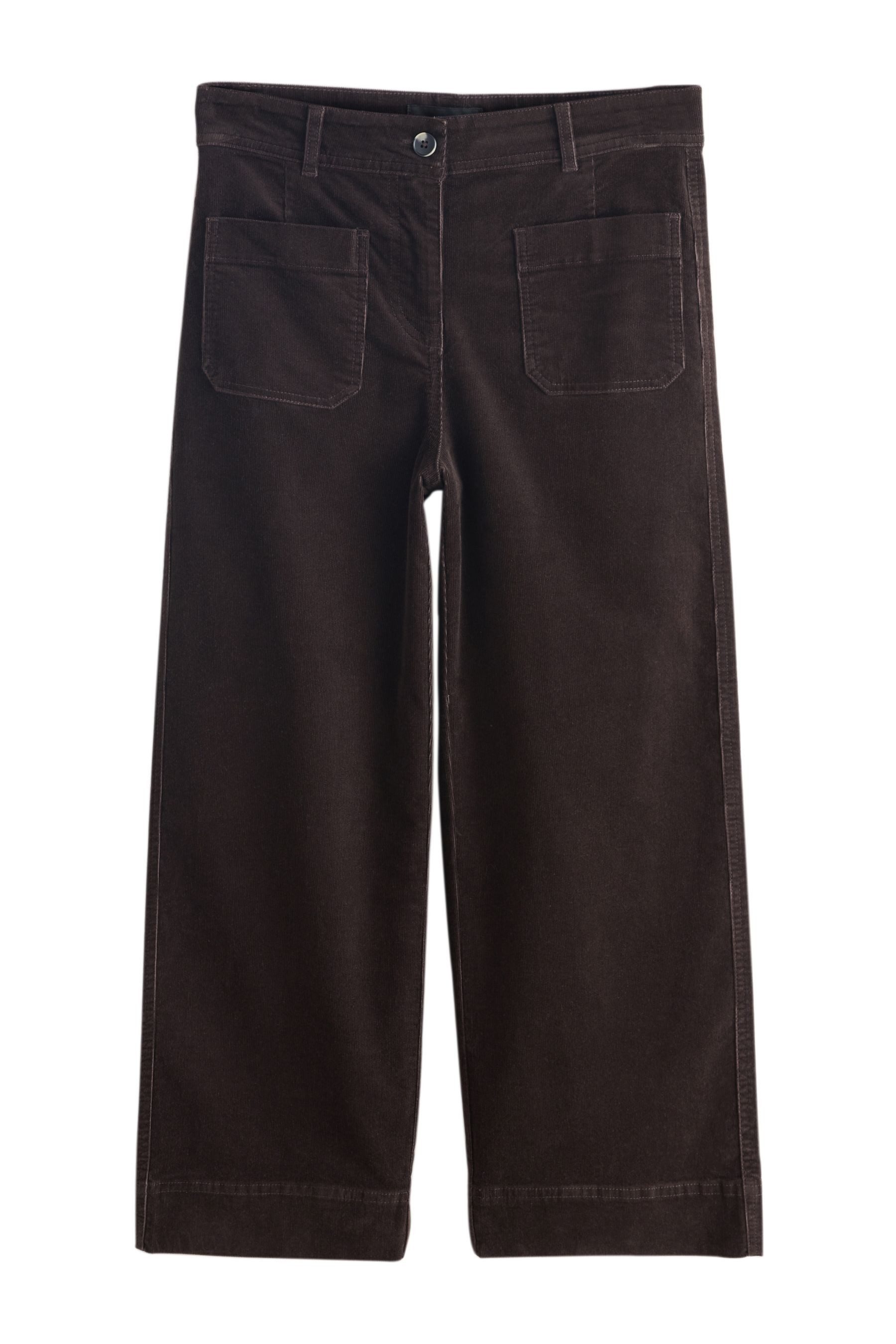 Caprihose Verkürzte Cordhose mit weitem Bein