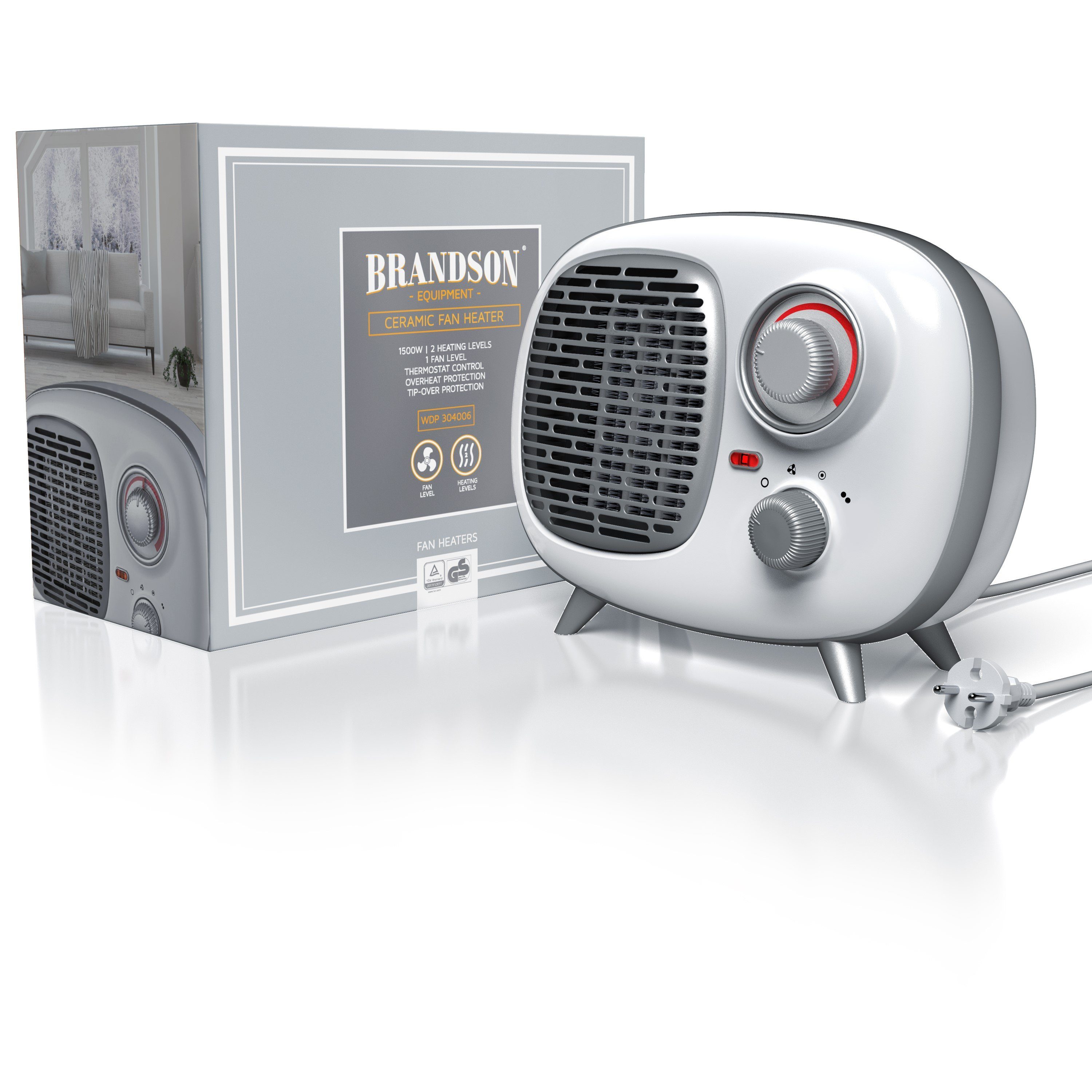 Brandson Keramikheizlüfter Retrodesign, Lüfterfunktion, Keramikheizgerät mi günstig online kaufen