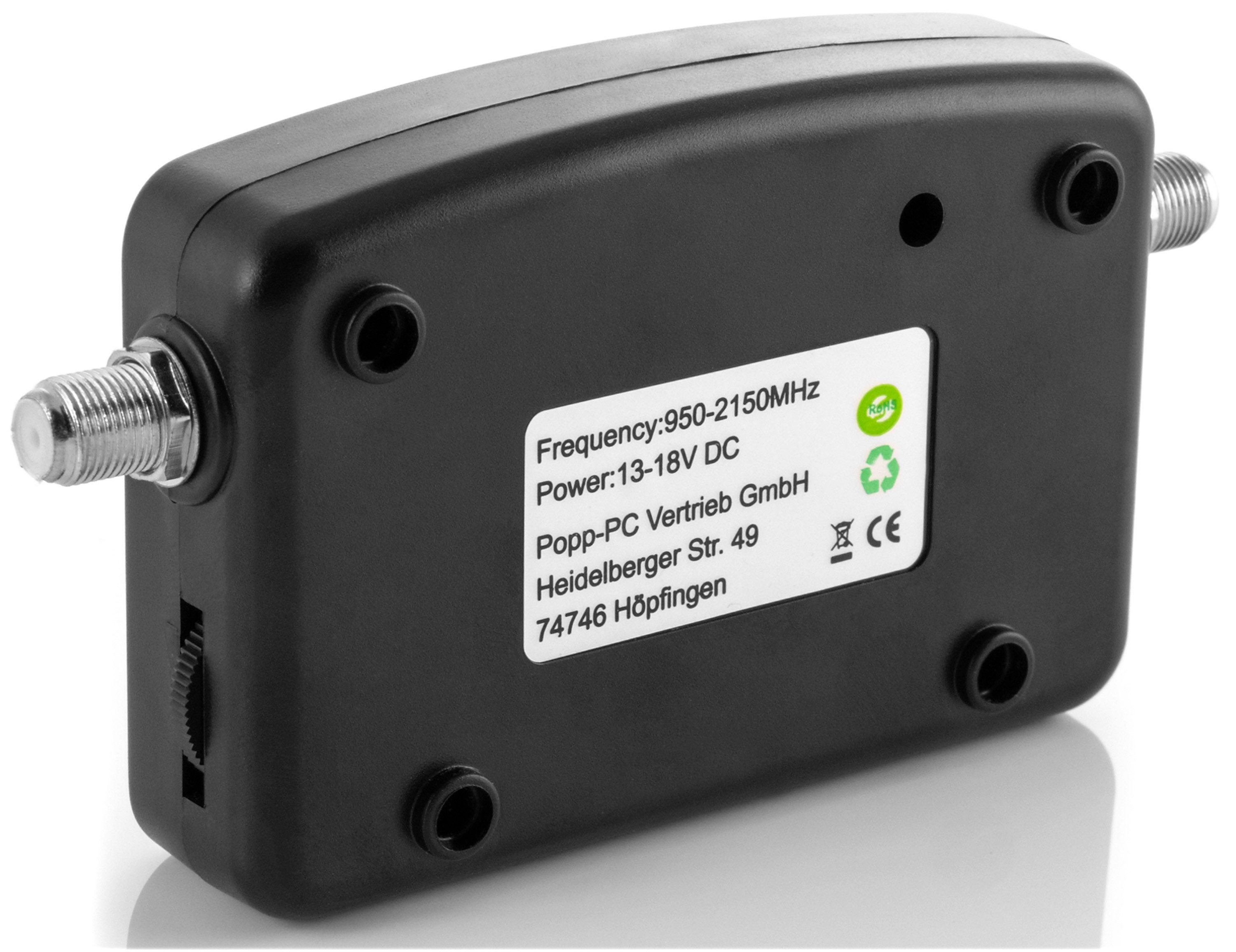 Poppstar SAT-Antenne (Digital Satfinder (Sat Finder Messgerät, 19,5 cm Kabel, Anleitung)