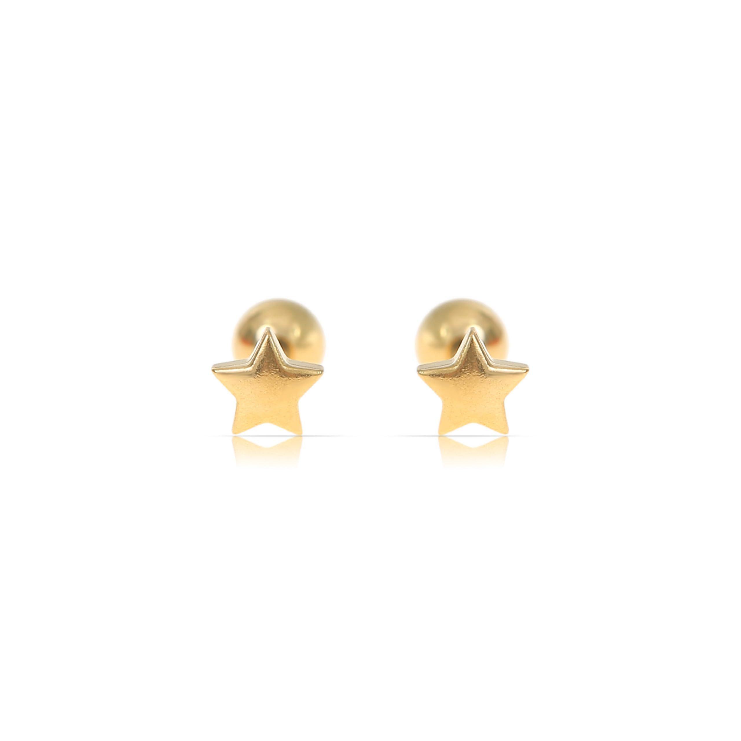 Made by Nami Ohrring-Set Stern Ohrringe Gold für Damen Wasserfester Schmuck, Minimalistisch Geschenk für Sie