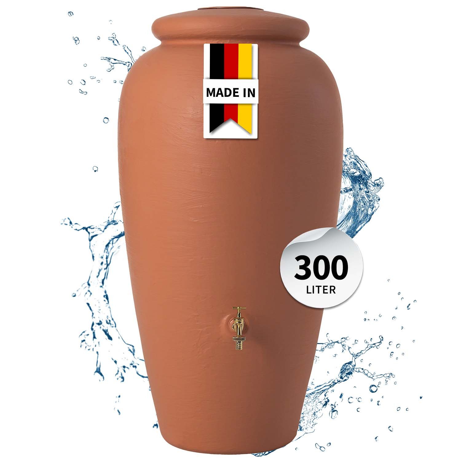 Regentonne Amphore 300 Liter terrakotta