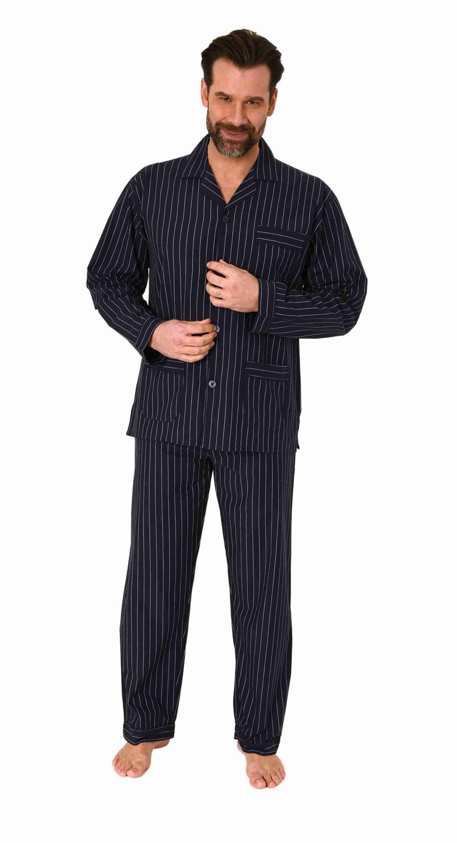 Normann Pyjama Herren Schlafanzug lang Pyjama günstig online kaufen