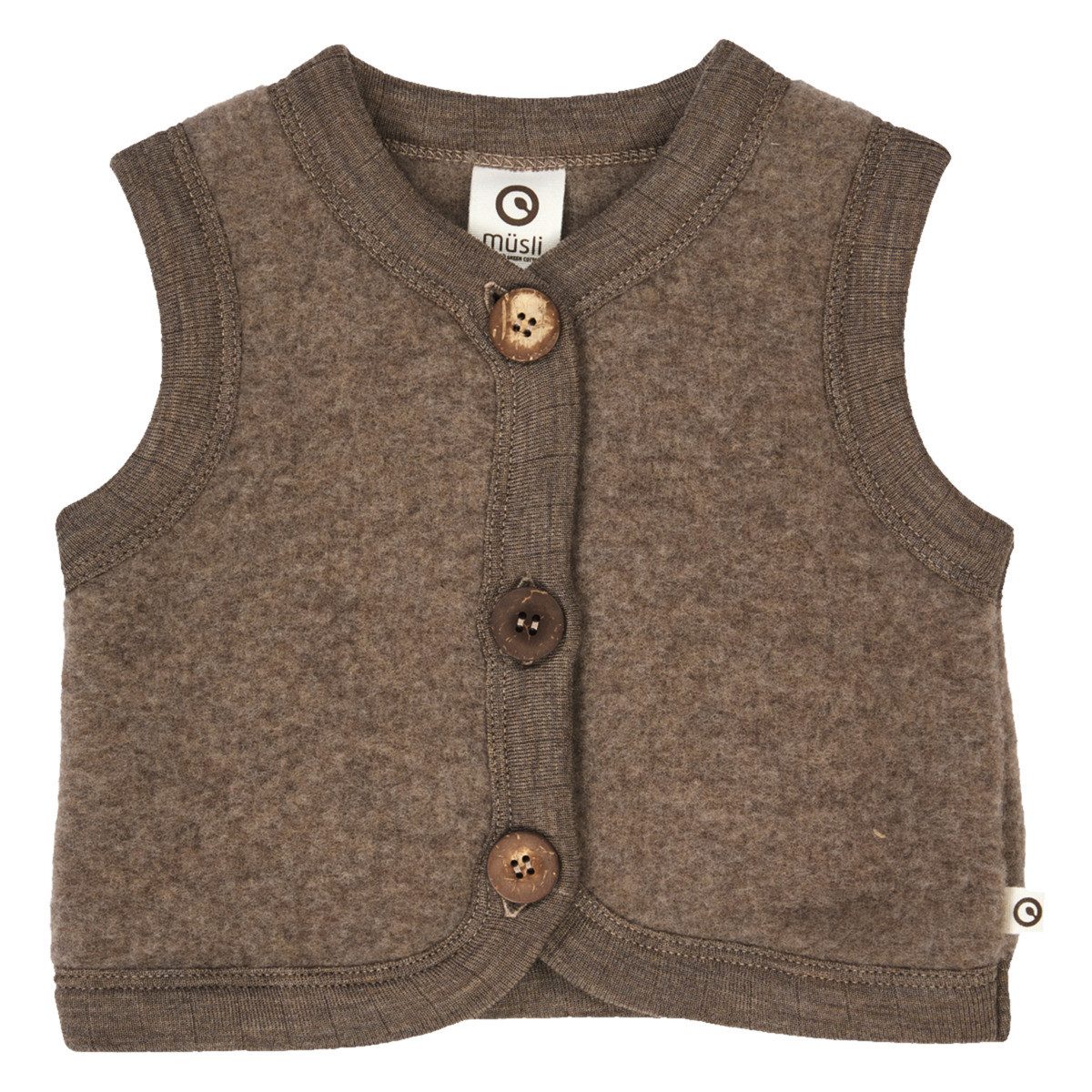 Müsli by GREEN COTTON Fleeceweste 1542005600 Unisex Kinder Babyweste, Vest, ärmellos, Funktionsweste, Strickweste