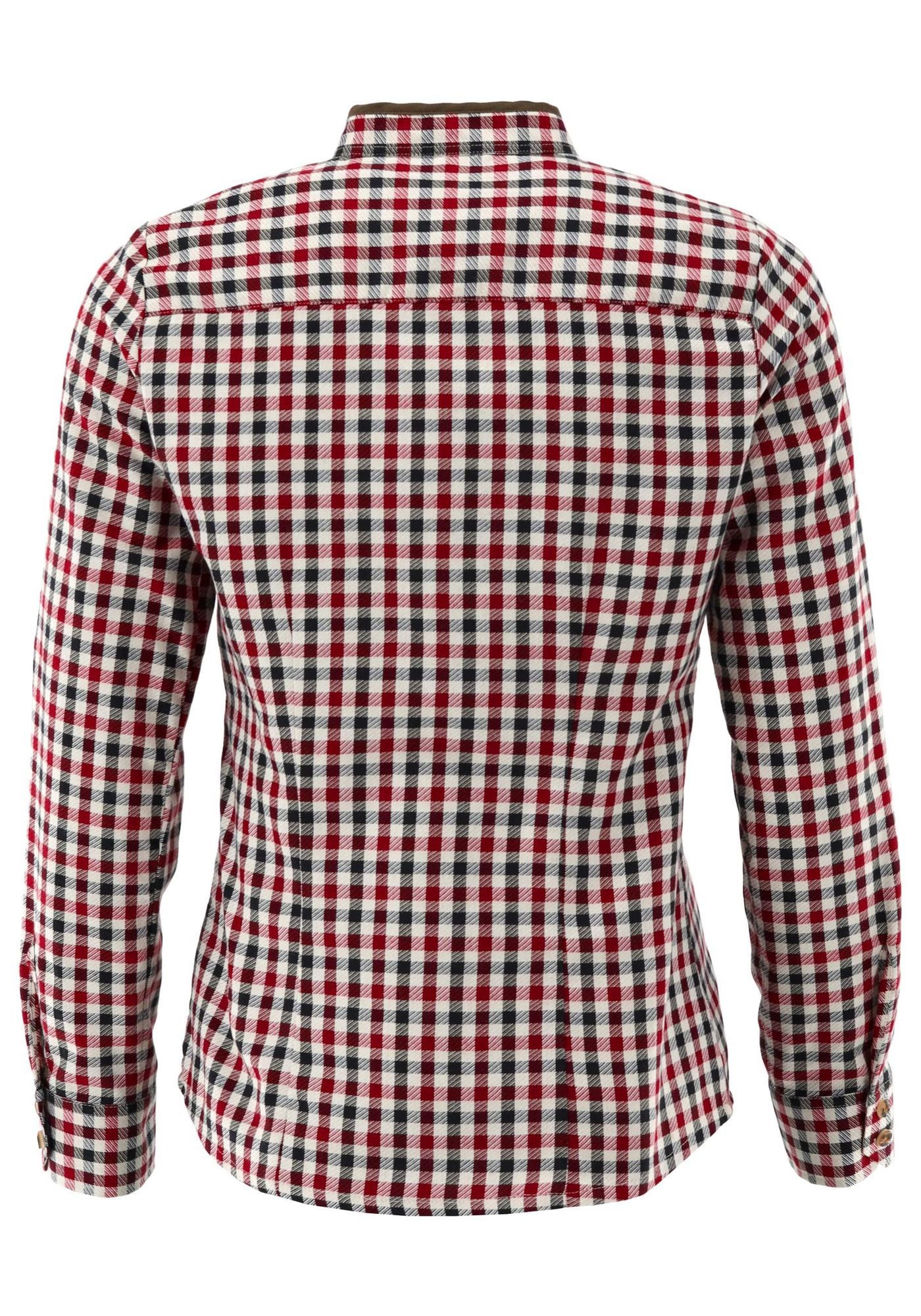 OS Trachten Trachtenbluse Plukem Tailliert, Stehkragen, günstig online kaufen