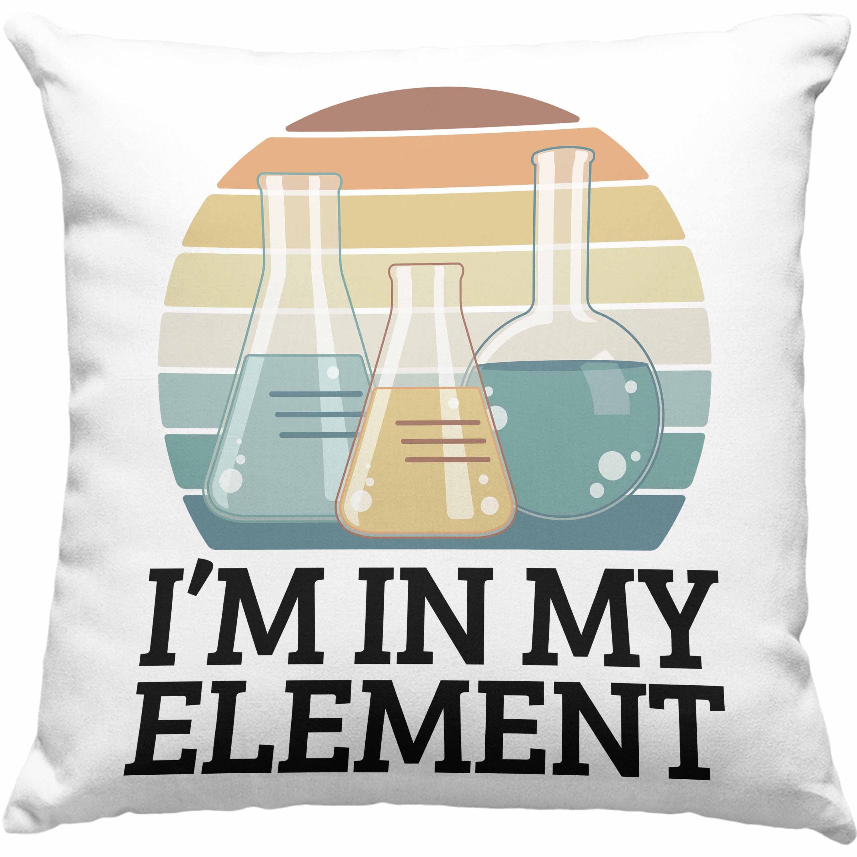 Trendation Trendation 40x40 Spruch My Geschenk In Dekokissen Chemie-Student Kissen - Dekokissen Element Geschenkiee mit Füllung Rosa I'm Chemiker