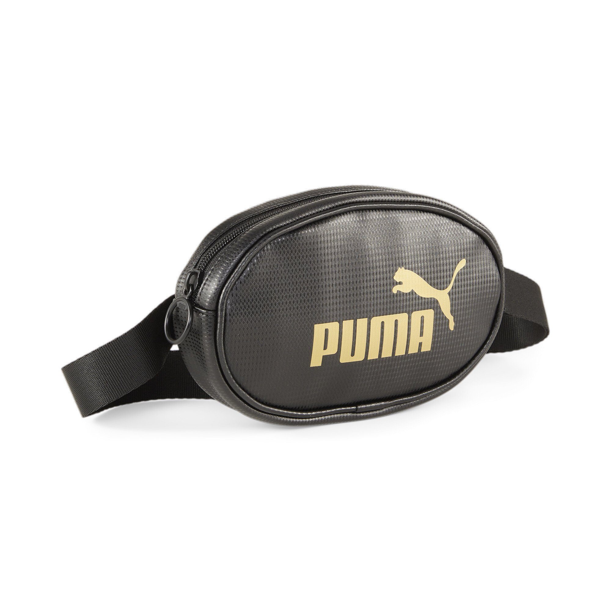 PUMA Bauchtasche Core Up Gürteltasche Damen, Metallic-Motiv mit PUMA No.1  Logo auf der Vorderseite