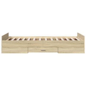 vidaXL Bett Bettgestell mit Schubladen Sonoma-Eiche 90x190 cm Holzwerkstoff