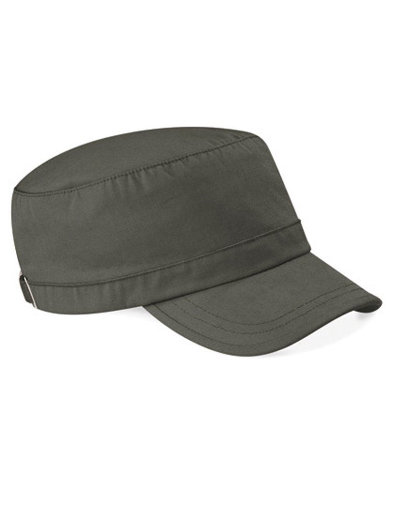 Green Baumwolle Spitze Cap Cuba-Cap Beechfield® Army gewaschene Olive Kappe Vorgeformte