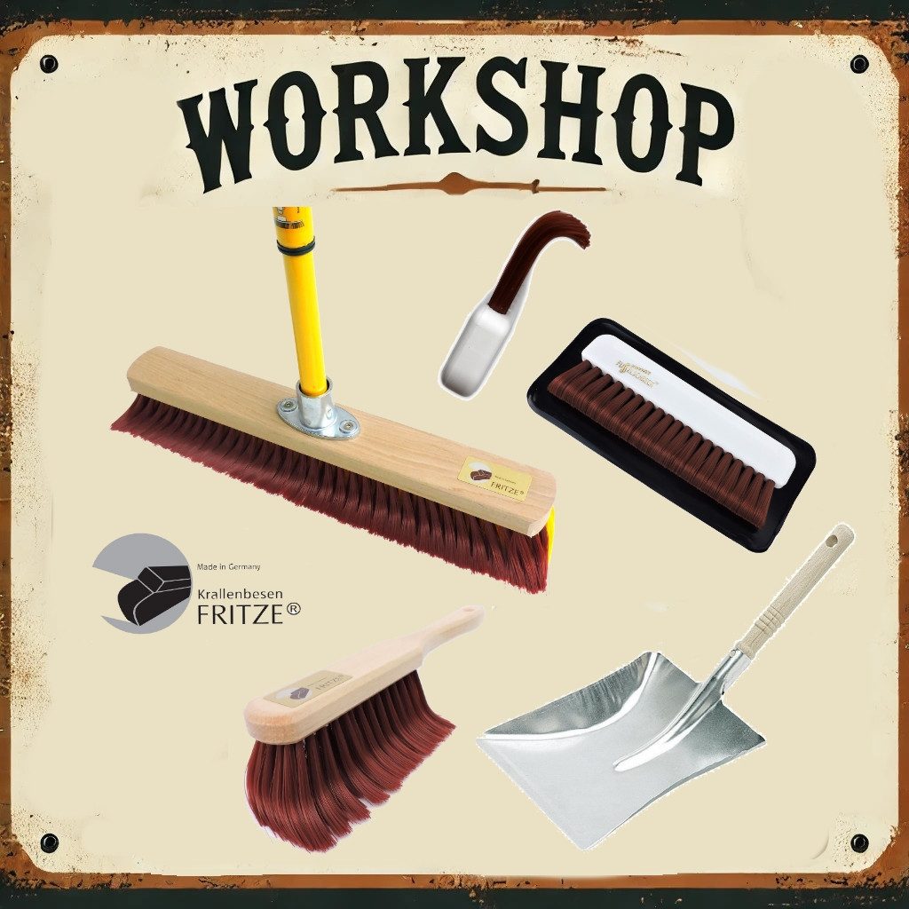 Fritze® Reinigungsbürsten-Set Krallenbesen Workshop, (5-teilig)