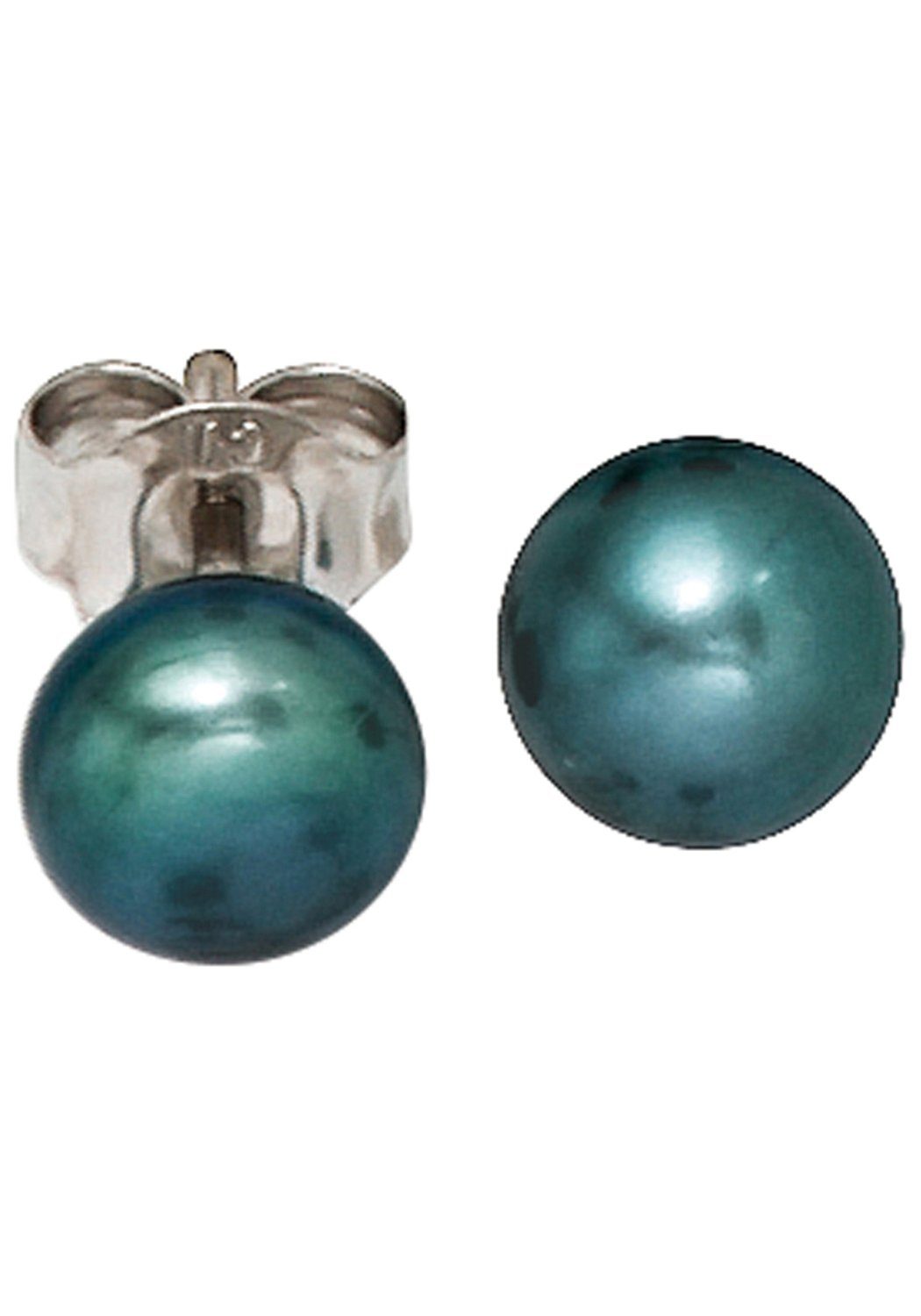 JOBO Perlenohrringe Ohrstecker mit Perlen 6 mm, 925 Silber mit Süßwasser-Zuchtperlen