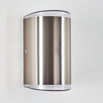 hofstein Außen-Wandleuchte »Linosa« Außenleuchte Metall, Silber, 27, 224cm, 3000 Kelvin