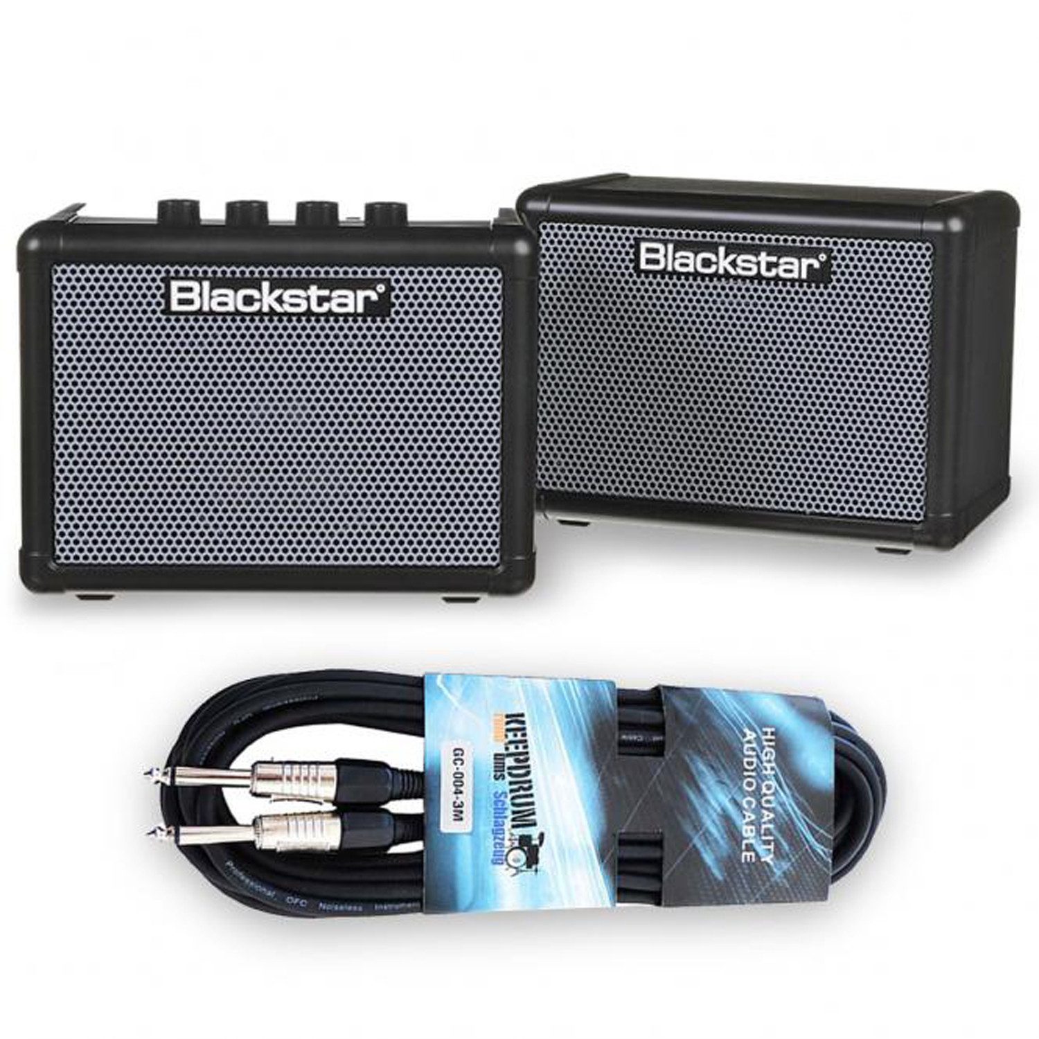 Blackstar Blackstar Fly 3 Bass Stereo Pack Mini-Verstärker-Set mit Klinkenkabel Verstärker (Anzahl Kanäle: 2)