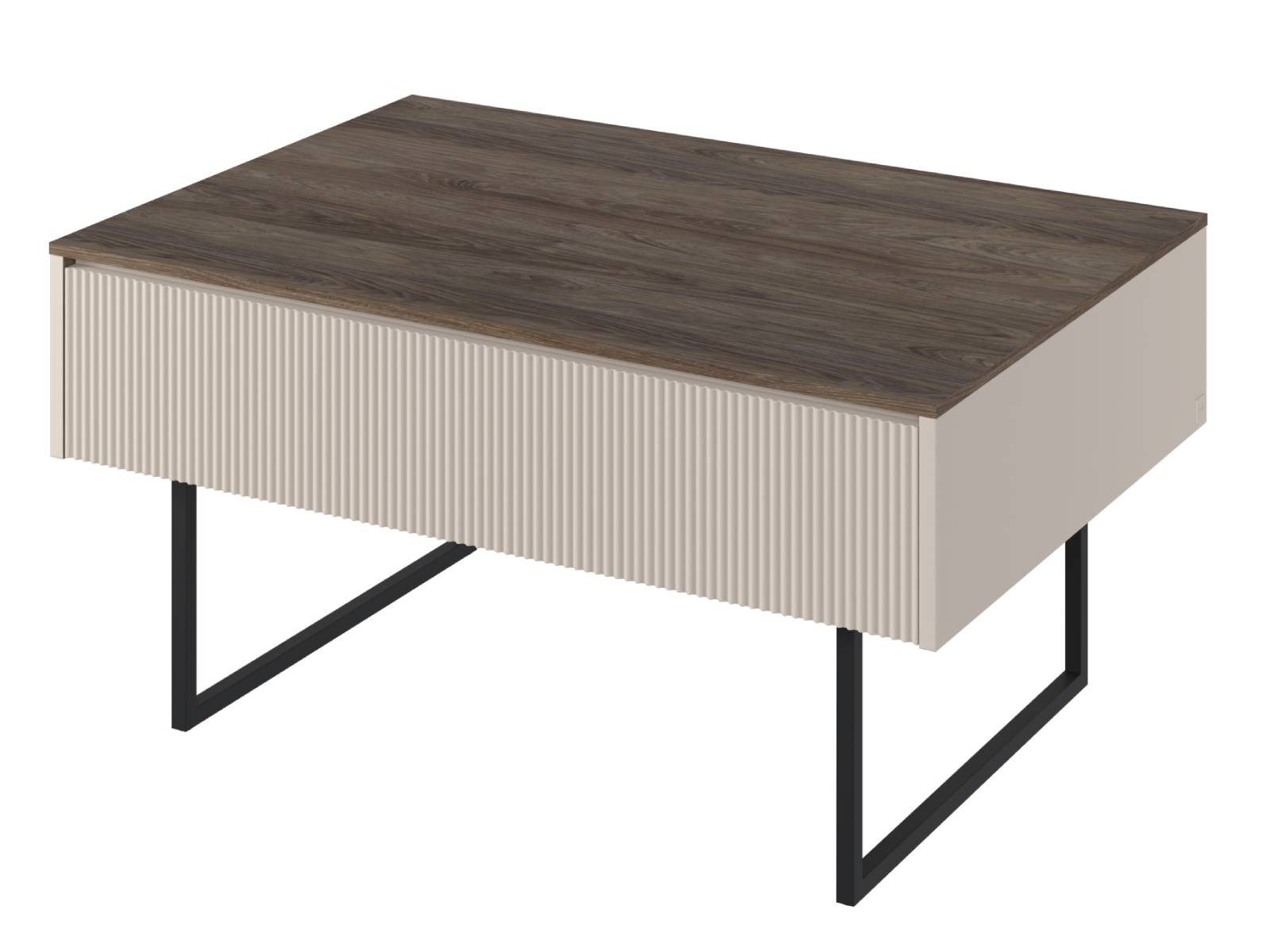 yourhouse24 Couchtisch LAGO LG-07 mit Beleuchtung Beige