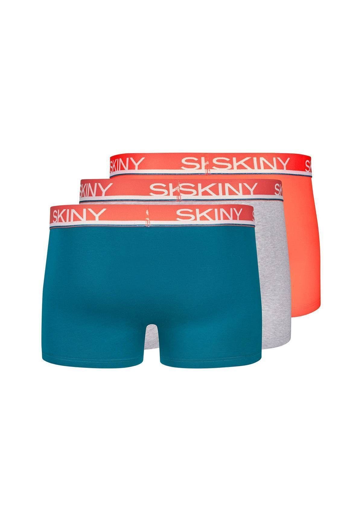Pants Herren Trunks, Petrol/Grau/Orange Pack Shorts Skiny Boxer - 3er Boxer